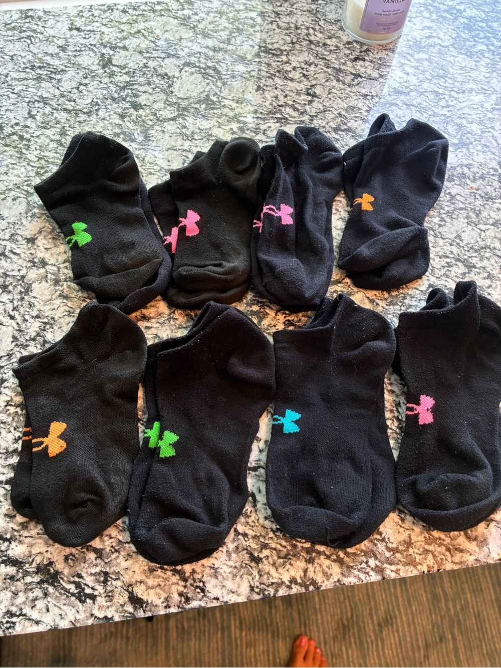 Under Armour Black ankle socks